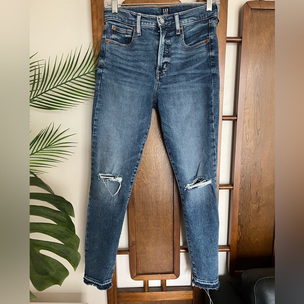 GAP true skinny distressed jeans